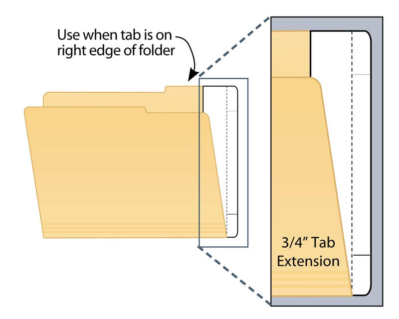 تابيز tabbies Extenda-Folder Strips، تحويل المجلدات العلوية المقطوعة إلى مجلدات ملفات علامة التبويب النهائية، أبيض، ملحق علامة تبويب 3/4 بوصة، علامة تبويب نهاية كاملة، 100/صندوق (55994)، 2 عرض × 9-1/2 ارتفاع - Image 2